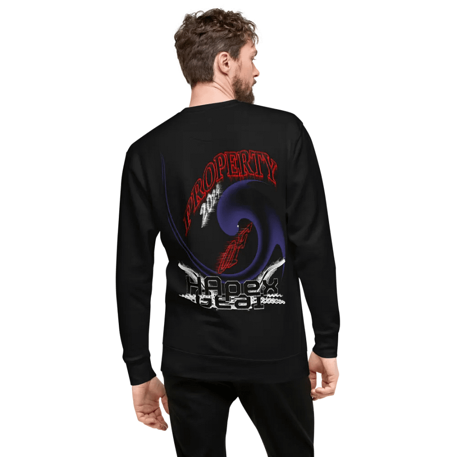 Premium Sweatshirt - Embroidered - Property Of HApex Gear 2024 - With Black HApex Gear Black Logo product image (6)