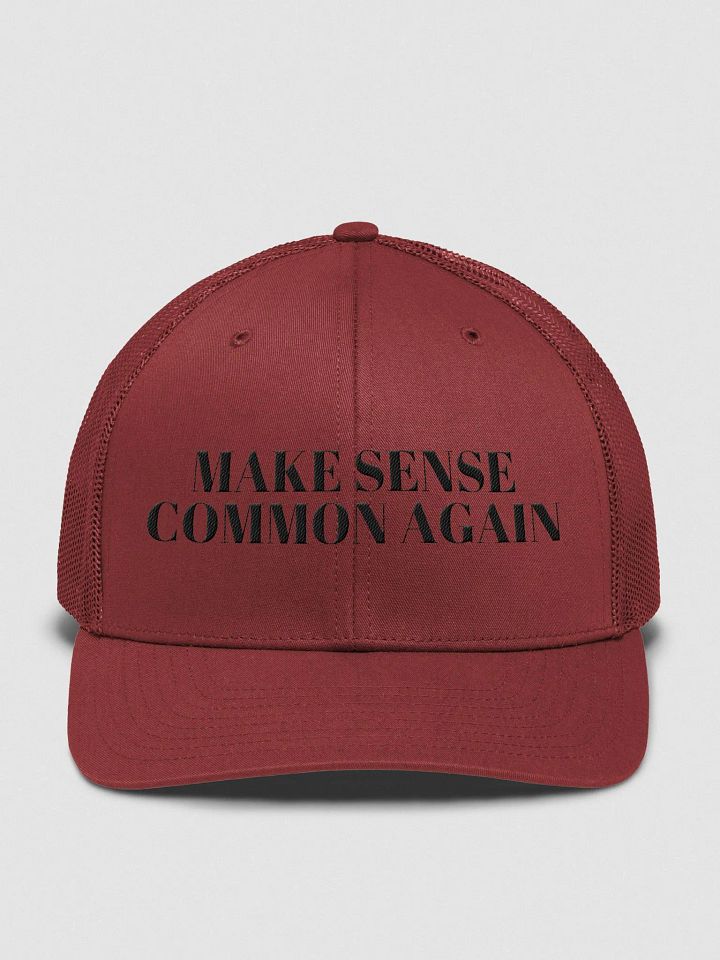 Make Sense Common Again Trucker Hat (Black) product image (4)