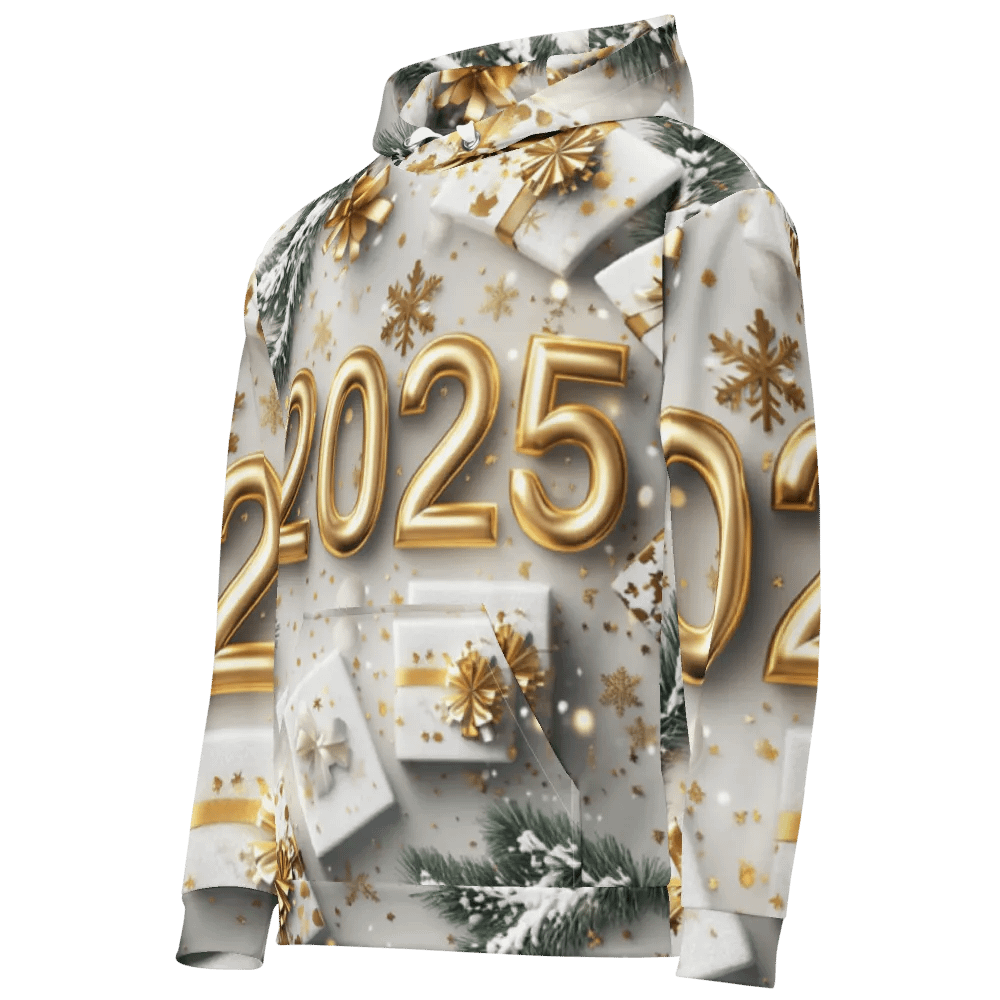 Festive New Year 2025 Celebration Unisex Hoodie product image (11)