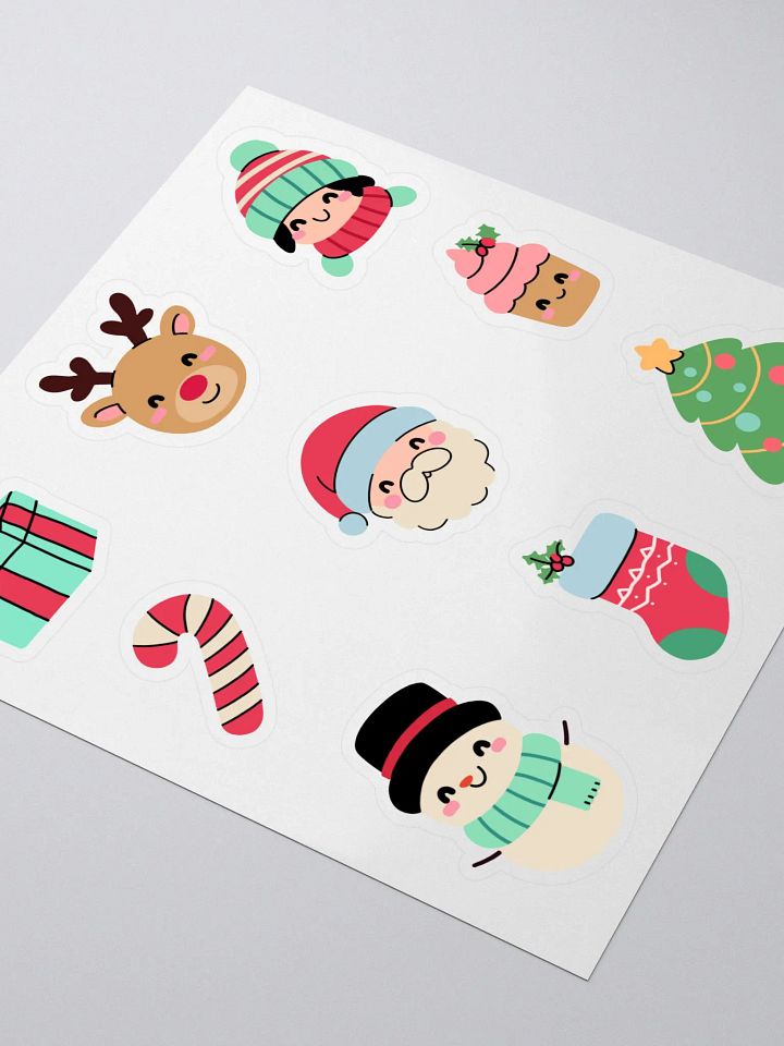 Hand-Drawn Christmas Kiss Cut Stickers – Cute & Festive for Cards, Gifts, and DIY Projects product image (2)