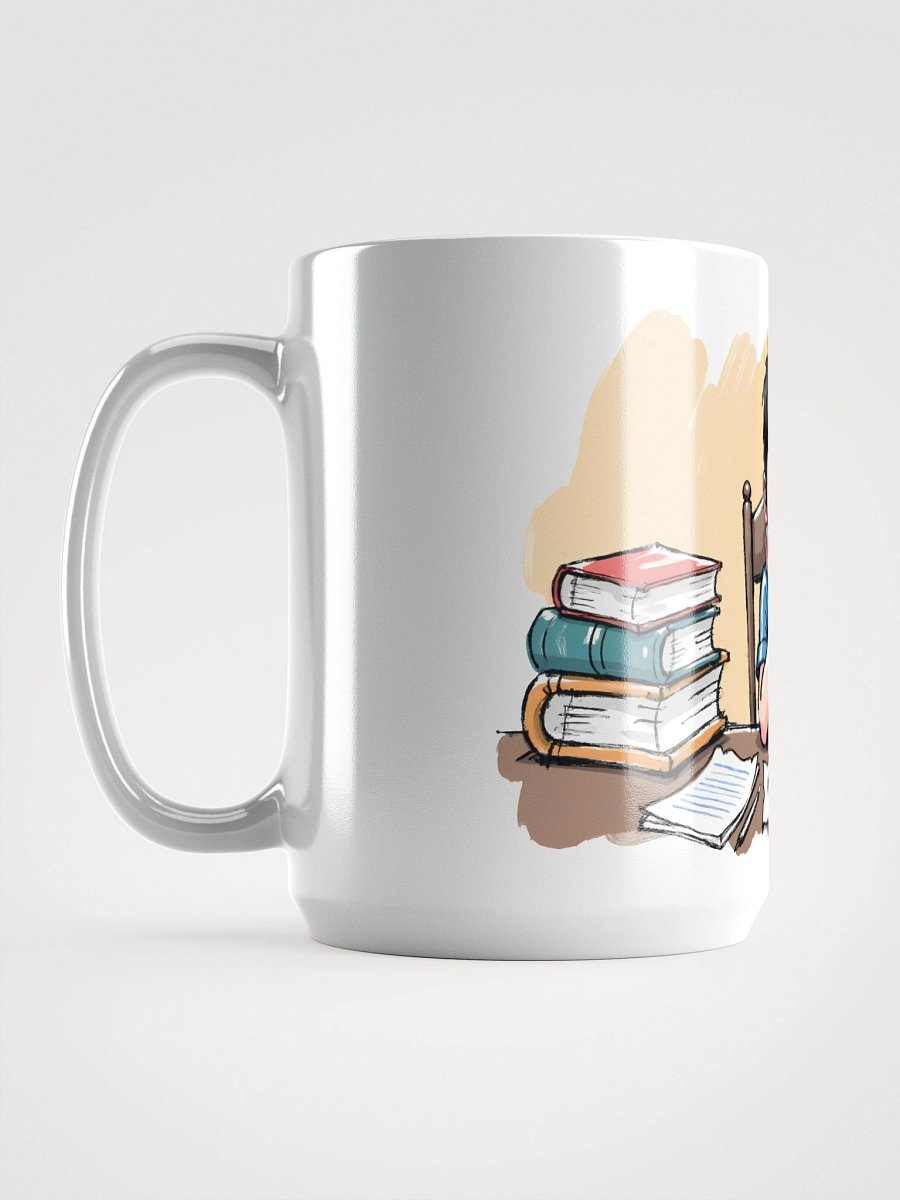 Diligent Student Contemplating Homework Glossy Mug product image (1)