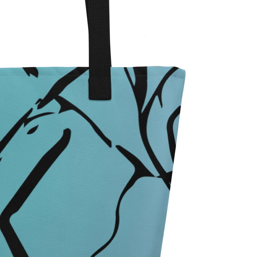 Blue Enigma/All-Over Print Large Tote Bag w/ Pocket by Sublicolor product image (3)