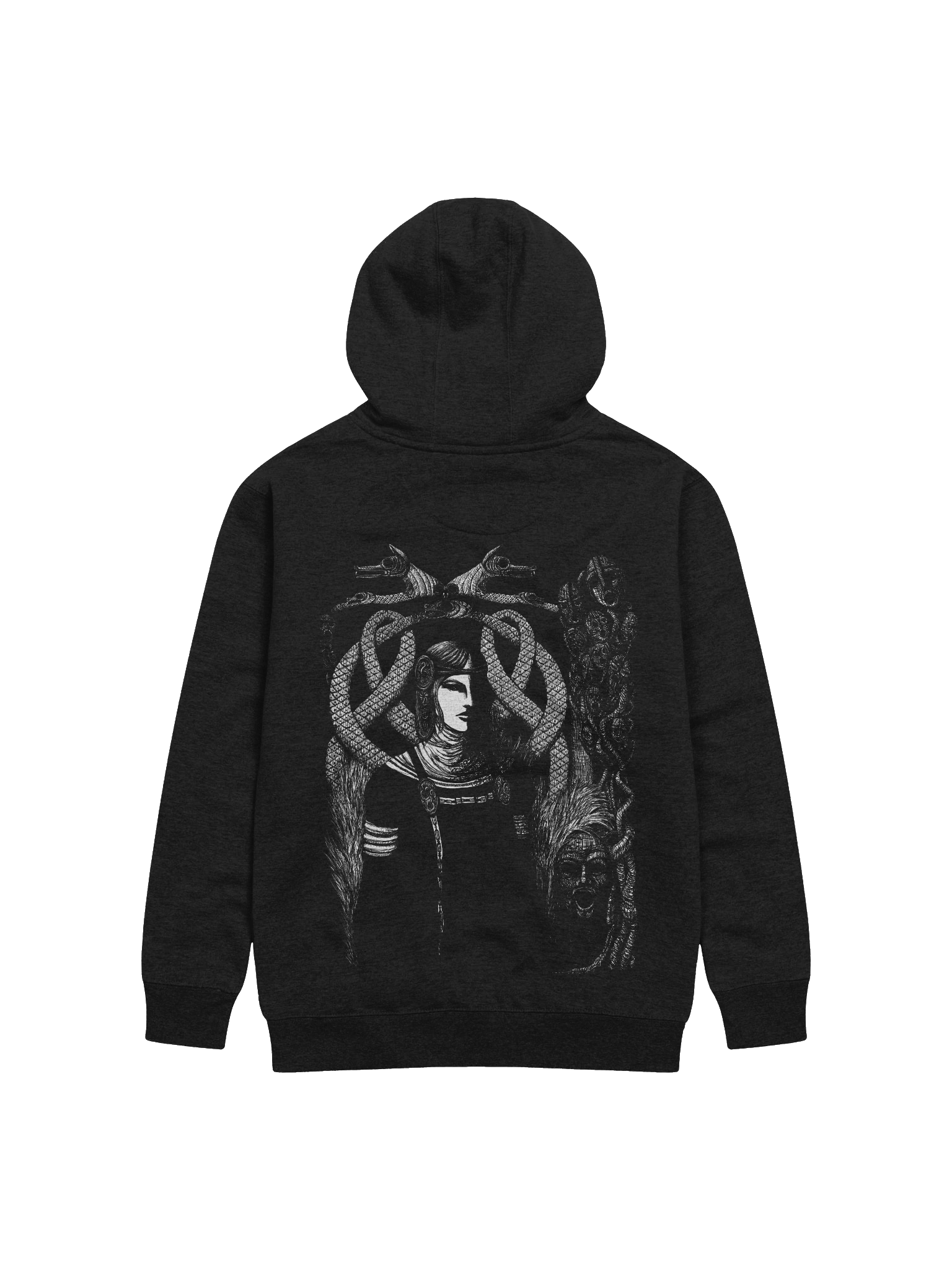 Hel in Black Unisex Hoodie Front & Back 2 in 1 Print product image (9)