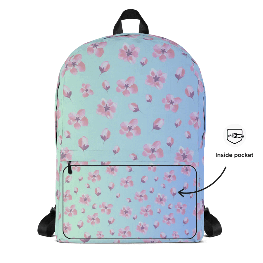 Blossom Bliss All-Over Print Backpack for feminine ladies girls product image (10)