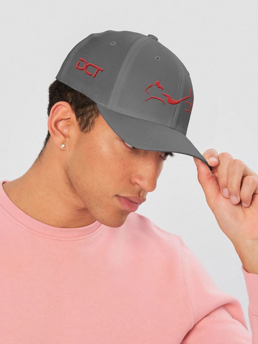 DCT Shadow Wing Flexi-Fit Fabric Cap Red on White product image (12)