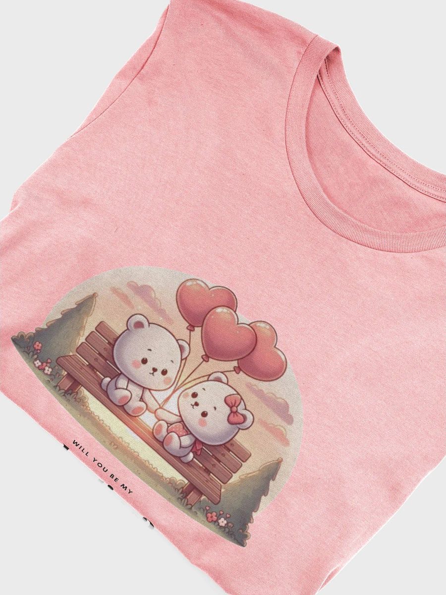 Cute Valentine's Day Couple T-Shirt - Adorable Cartoon Love Design product image (5)