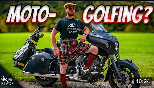 Golf clubs on your motorcycle? Heck yeah! Go check out my latest video - it’s a fun one (also I wore a skirt for you people 😂...