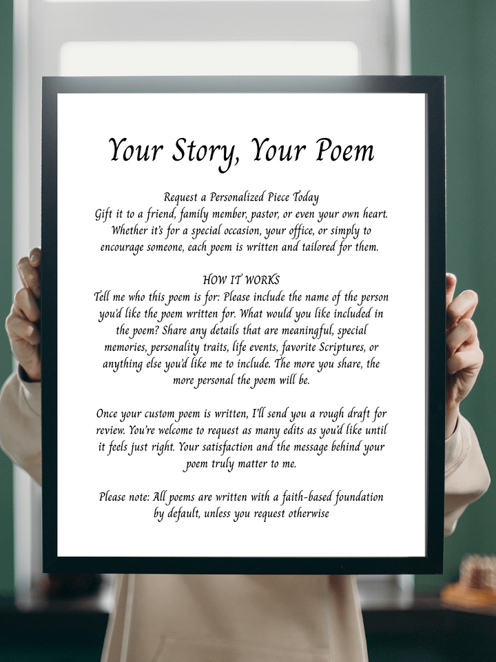 Custom Poem with Title at the Top product image (1)