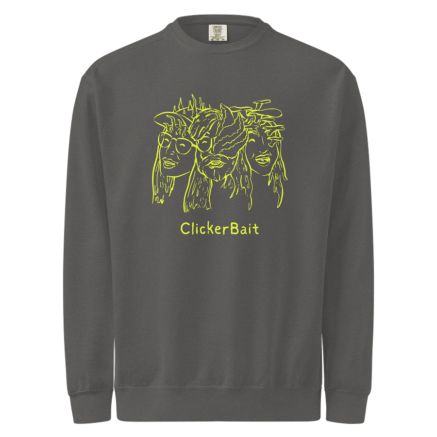 ClickerBait Sweat Shirt Hosts Outline Yellow product image (1)