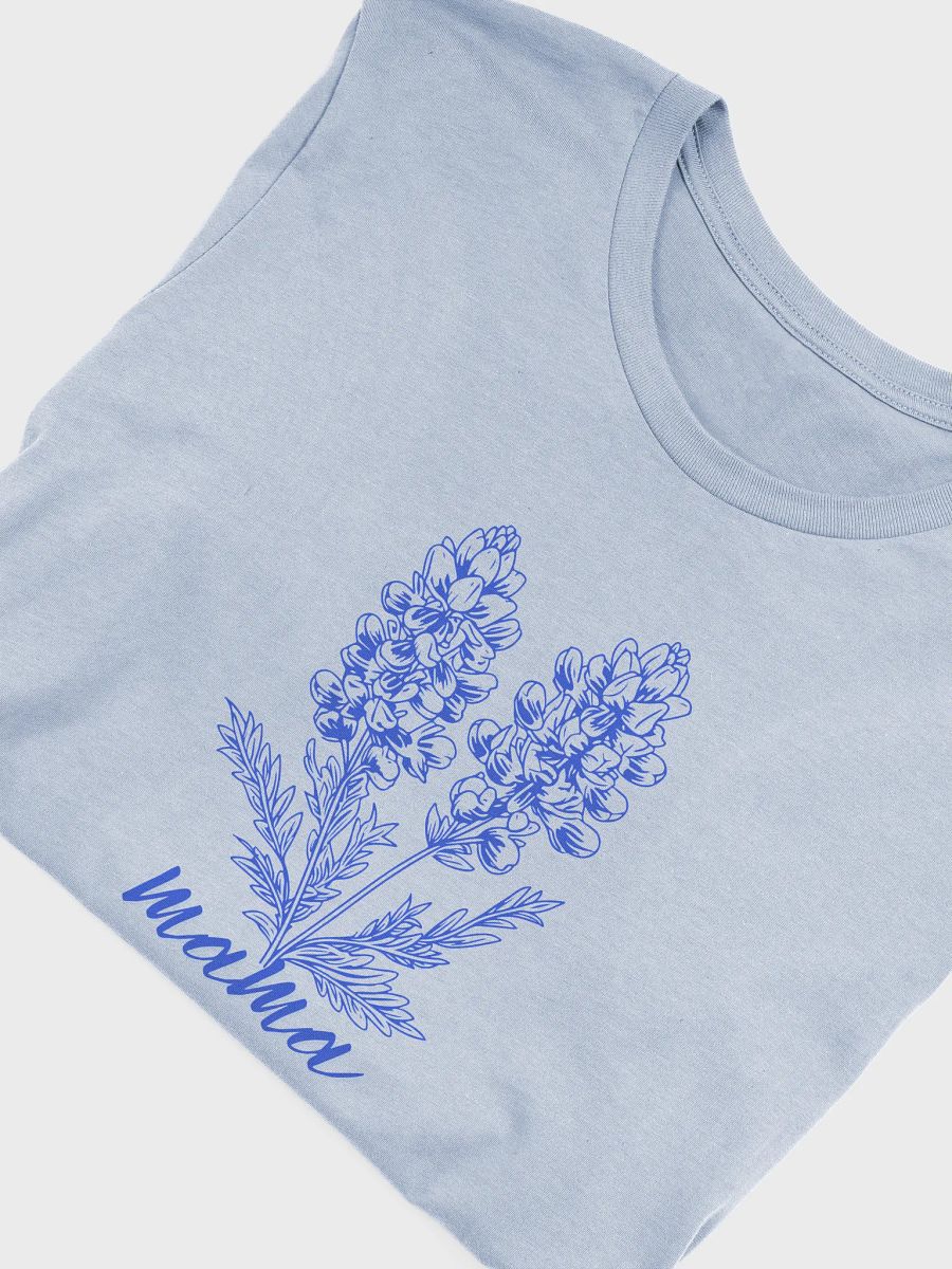 Texas Mama Bluebonnet Tee | Bella+Canvas Unisex Shirt | Line Art Floral Design product image (5)