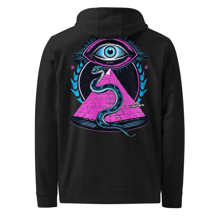 Sudadera Adidas & ELUNIVERSODEJDC Ángel Miguel y Lilit, con Diseño Místico de Ojo y Pirámide product image (1)
