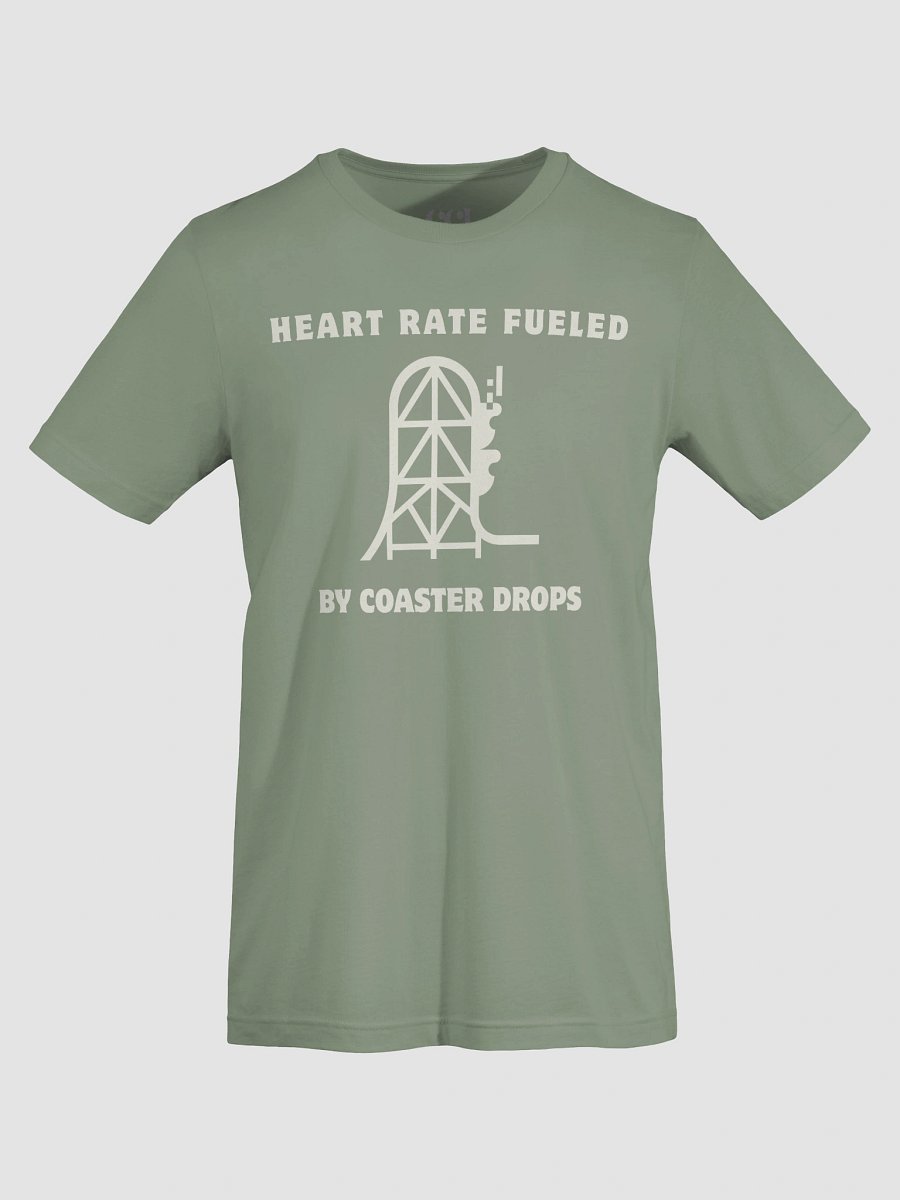 Heart Rate Fueled by Coaster Drops T-Shirt - Thrill Seeker Graphic Tee product image (7)
