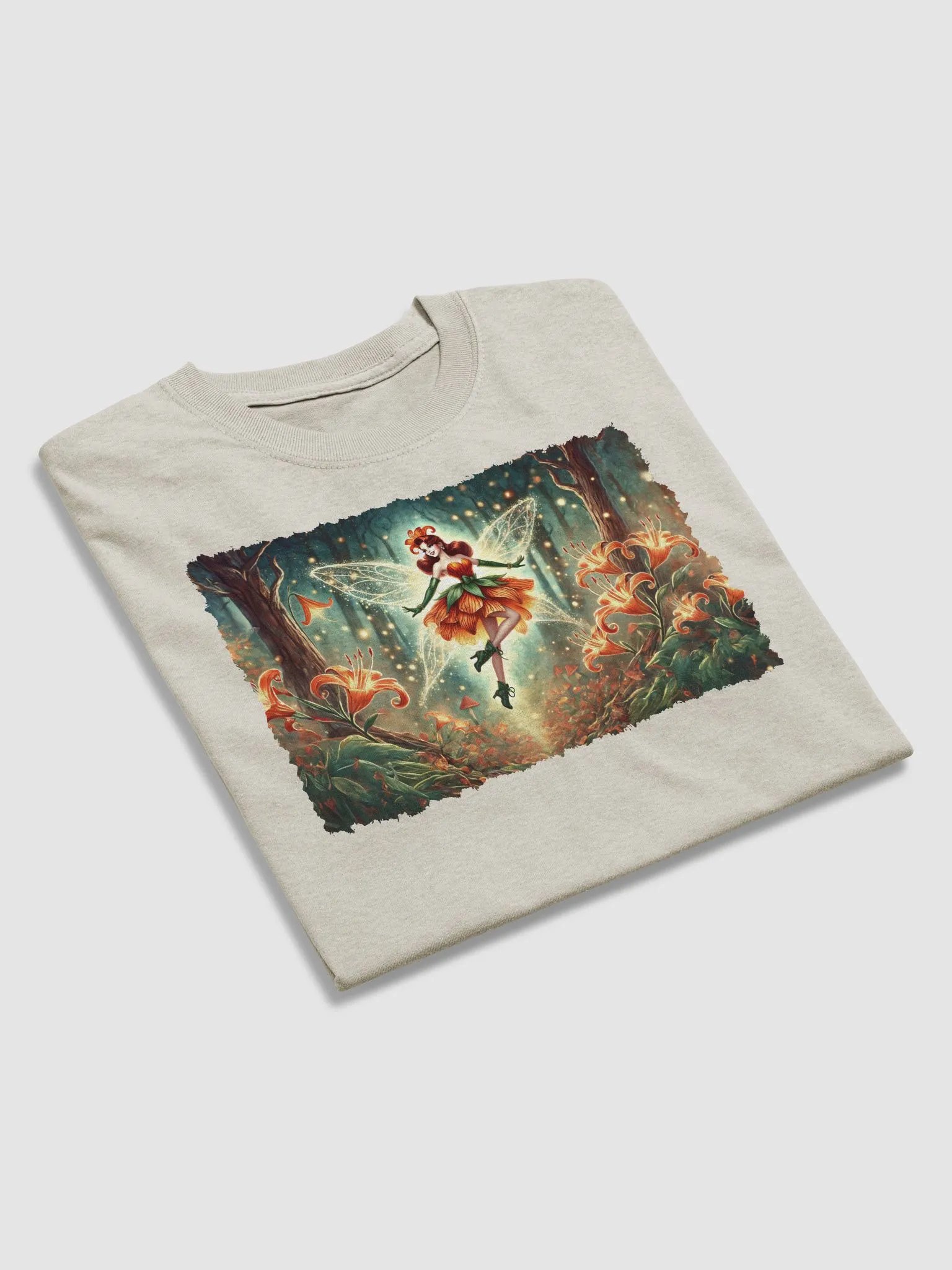 Enchanted Forest Orange Lily Fairy - Basic T-Shirt by Gildan product image (19)