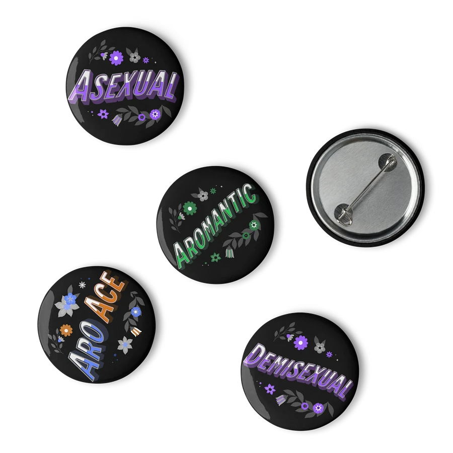 Floral Aro & Ace Spectrum Pin Set product image (2)