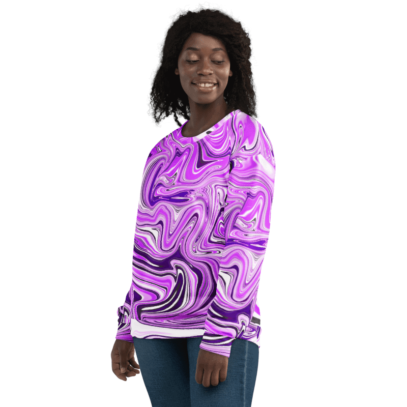 Sweatshirt - Purple Digital Fluid Art product image (5)