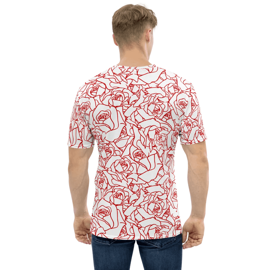Loads of Roses · white-red crew neck t-shirt product image (4)