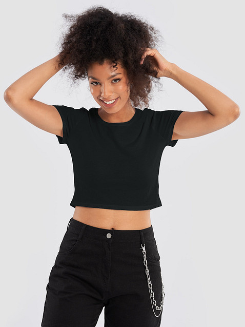 Photo showing Bella+Canvas Women's Crop Tee