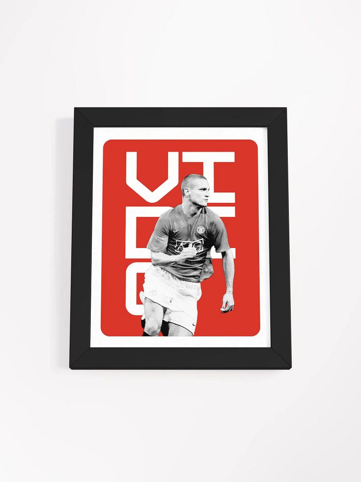 Nemanja Vidić BW Manchester United Name Art Framed Print product image (1)