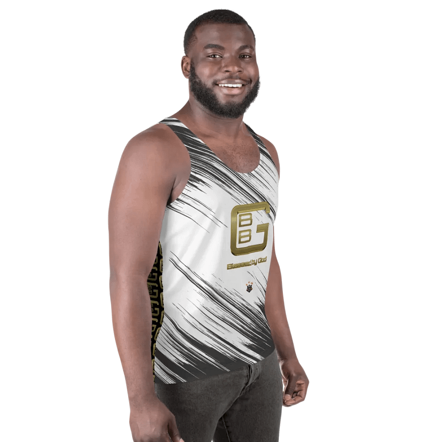 Black, White and Grey BBG Designer Logo Tank-top product image (4)