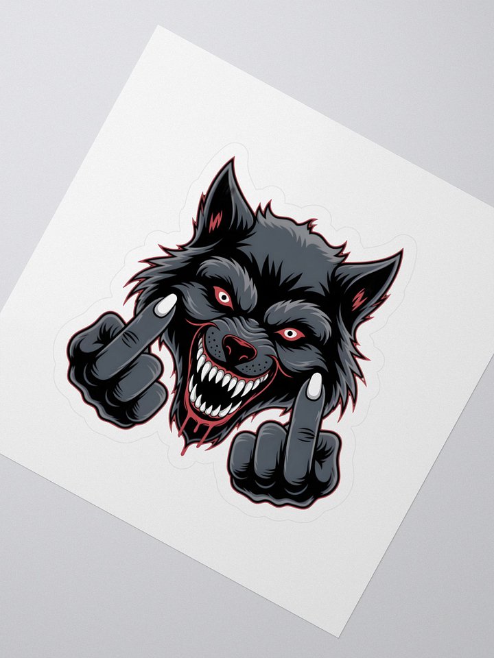 Defiant Wolf Kiss Cut Stickers product image (2)