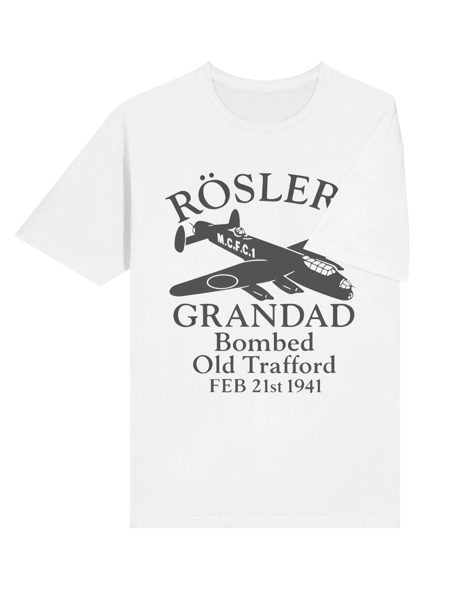 Rosler’s Grandad Bombed Old Trafford 1941 T-Shirt product image (4)