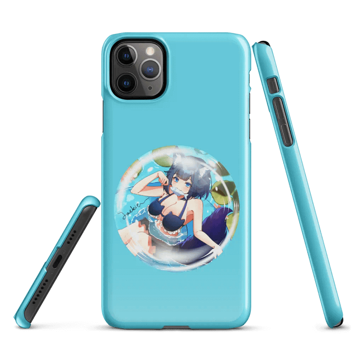 Jackie inside bubble with signature - iphone snap case coral blue product image (1)