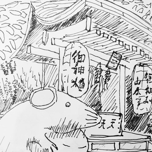 Daikokuten (大黒天) or Mouse god in #shinto shrine in #kyoto #japan #kami #神　#mouse #kyototemple