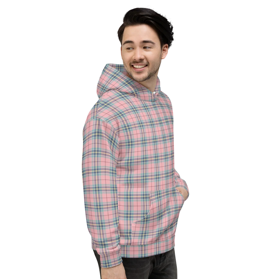 Pastel Pink, Mint Green, and Yellow Plaid Hoodie product image (5)