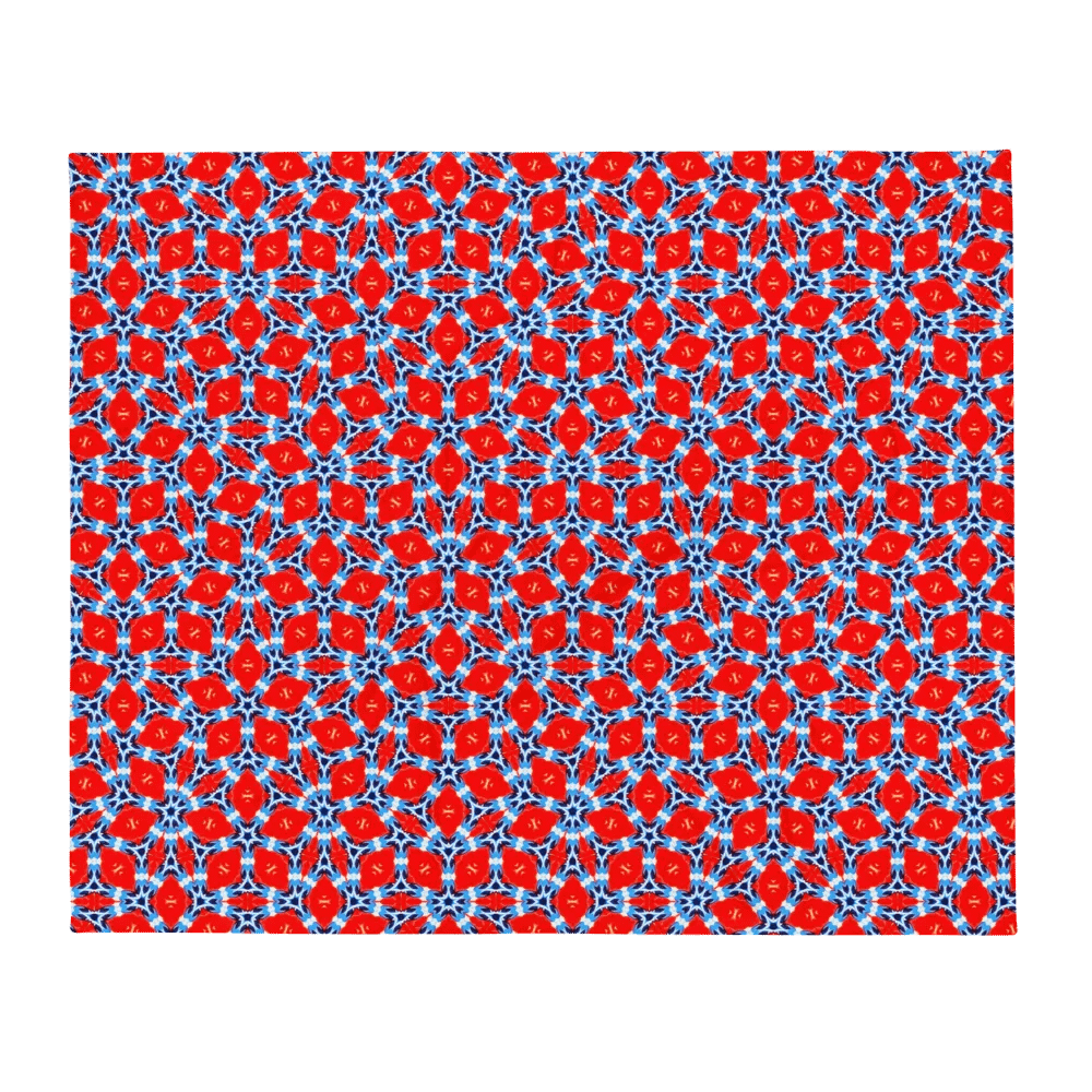 Blue & Red Diamond Throw Blanket product image (4)
