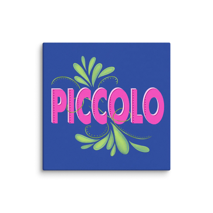 Flute Flourish Wall Canvas- Piccolo (Royal Blue) product image (1)