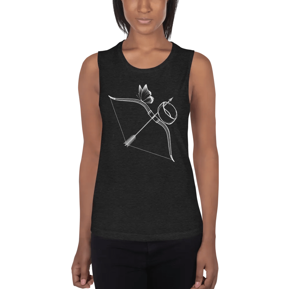 Bow, Arrow, Cuff & Butterfly Flowy Muscle Tank product image (1)