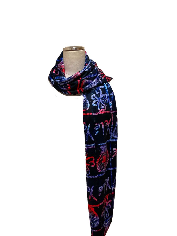 Luxury Minky Winter Scarf with Ghanaian Adinkra Symbols product image (1)