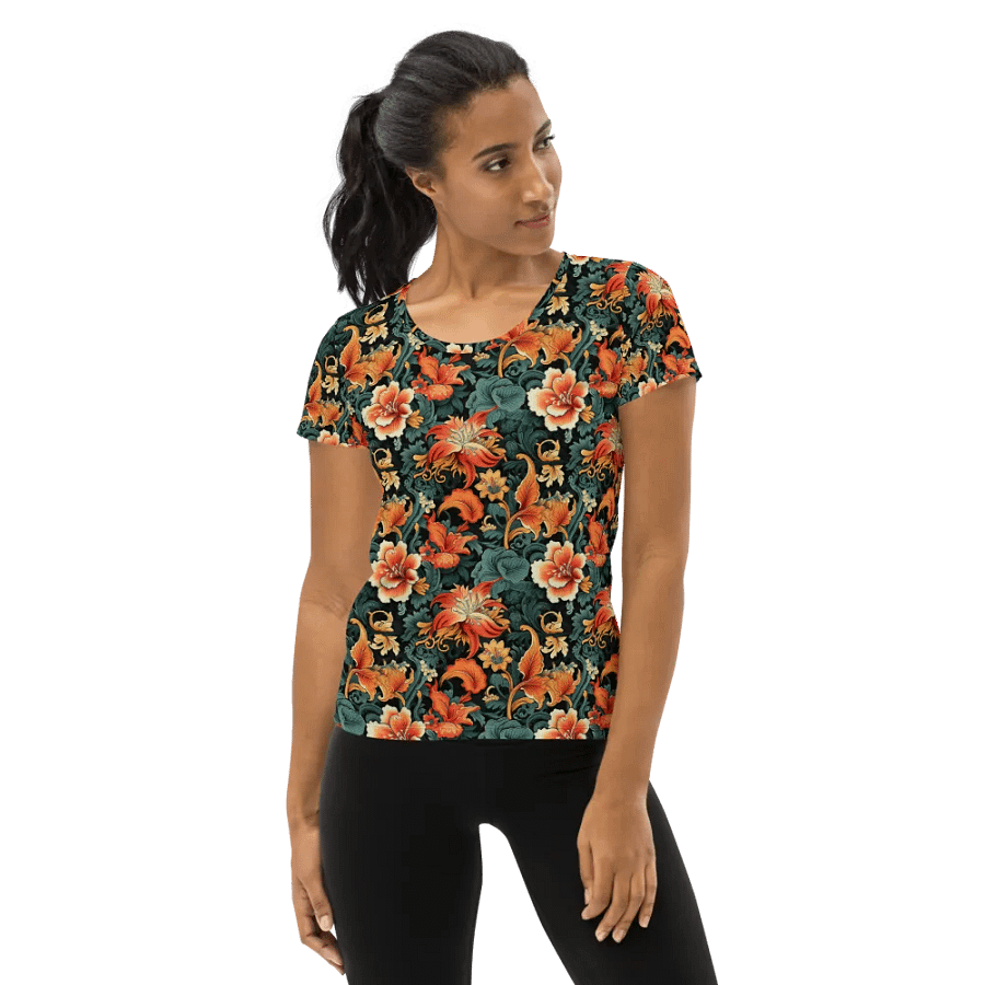 Sunset Flowers | Women's Athletic T-Shirt product image (3)