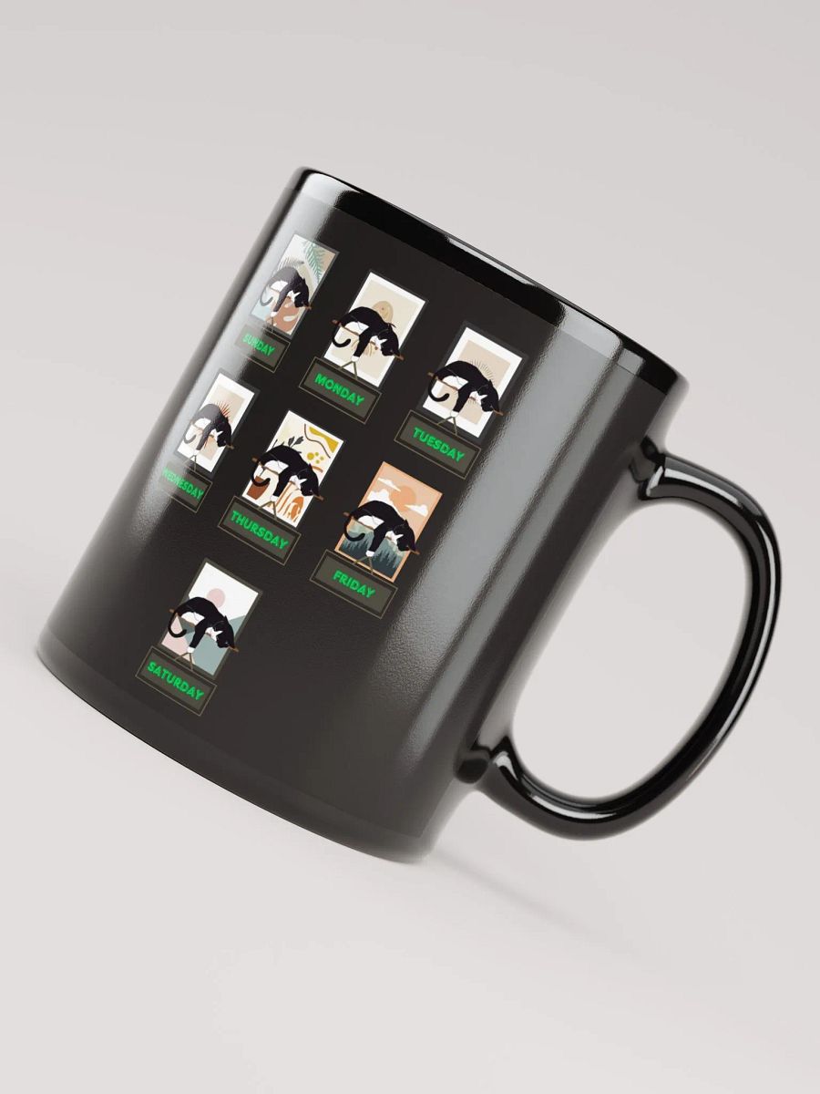 Cats Days of The Week Black Mug product image (8)