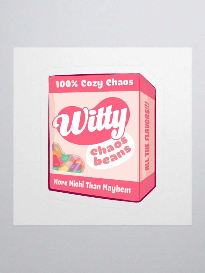Witty Chaos Bean Sticker product image (1)