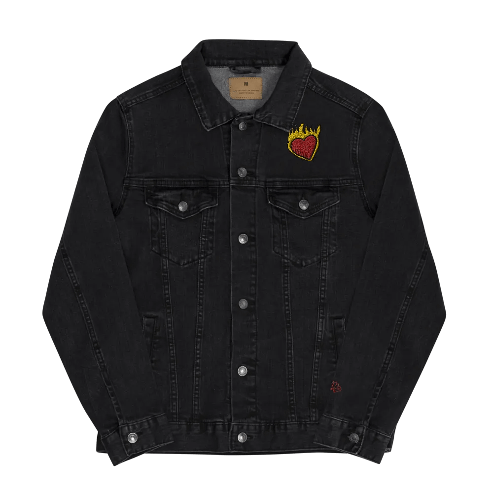 Inflamed Heart Denim Jacket product image (3)