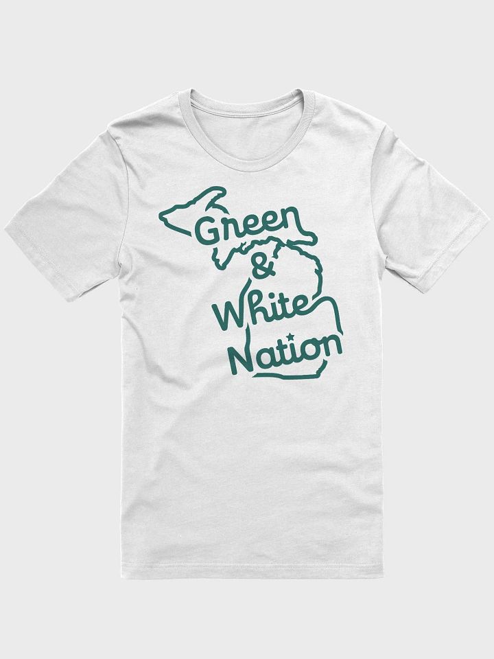 Green & White Nation Tee | White product image (1)
