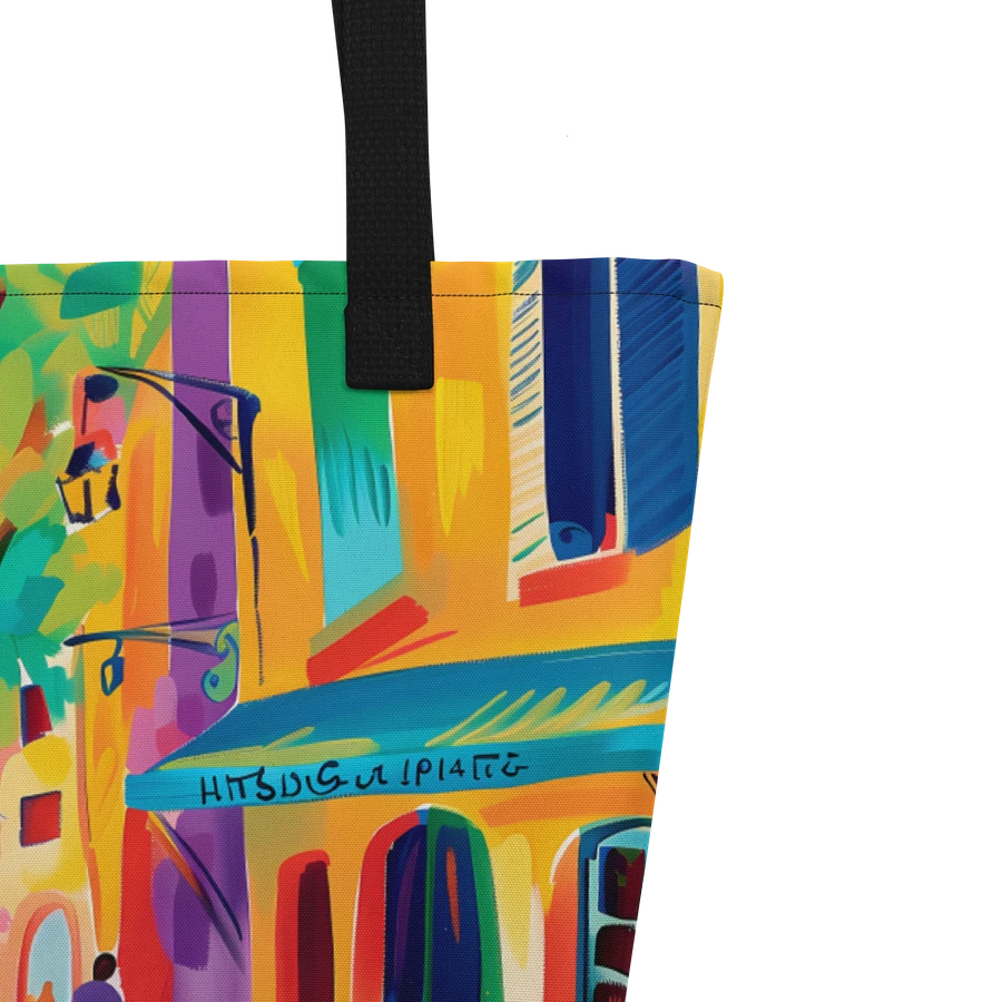Tote Bag: Charming Street Cafe Quaint European Village Traveler Gift Design product image (5)