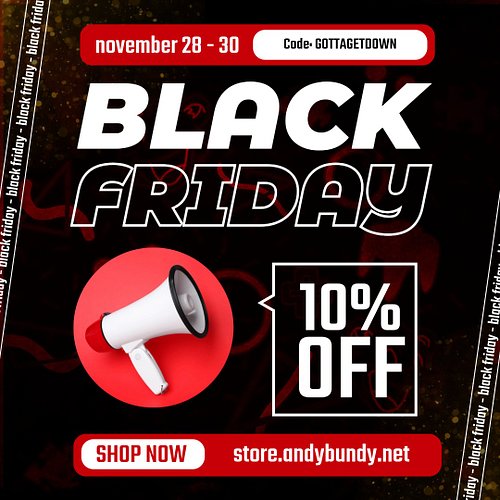 BLACK FRIDAY MERCH SALE!!!

Gotta get down on Black Friday with 10% off your whole cart in the Merch Store! Use the code GOTT...