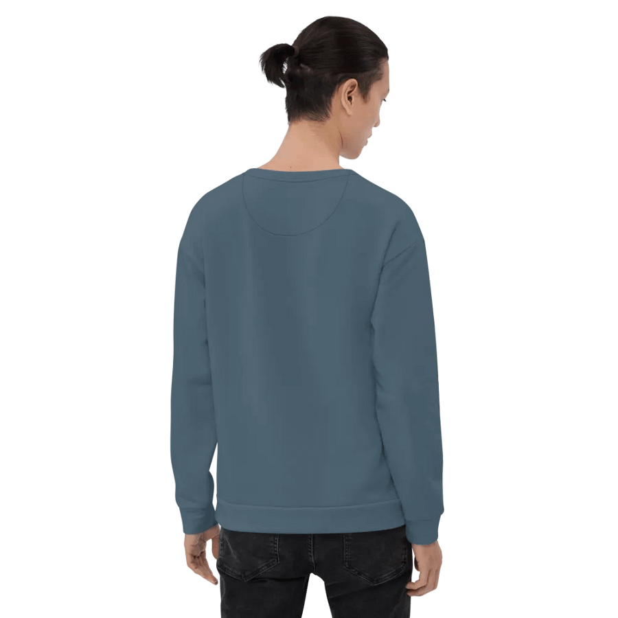Plain Dark Greyish Blue Soft Summer Unisex Recycled Polyester Heavyweight Premium Sweatshirt by Treasure Pie product image (8)