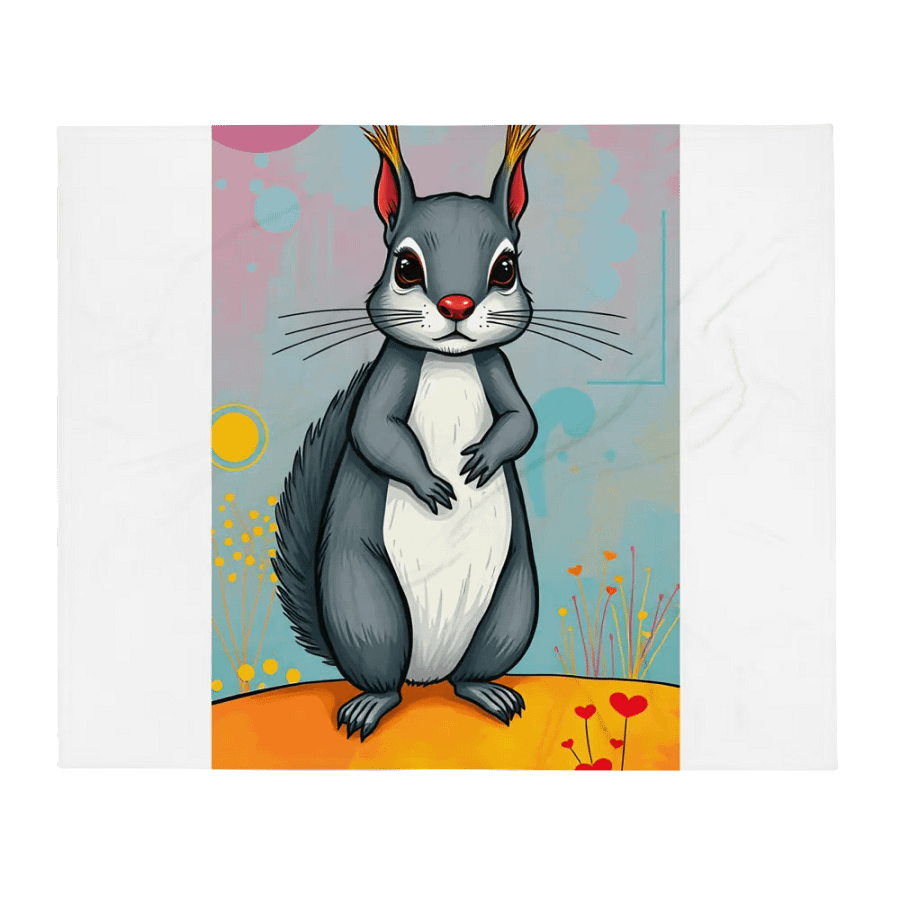 Whimsical Squirrel Dreams Throw Blanket product image (1)