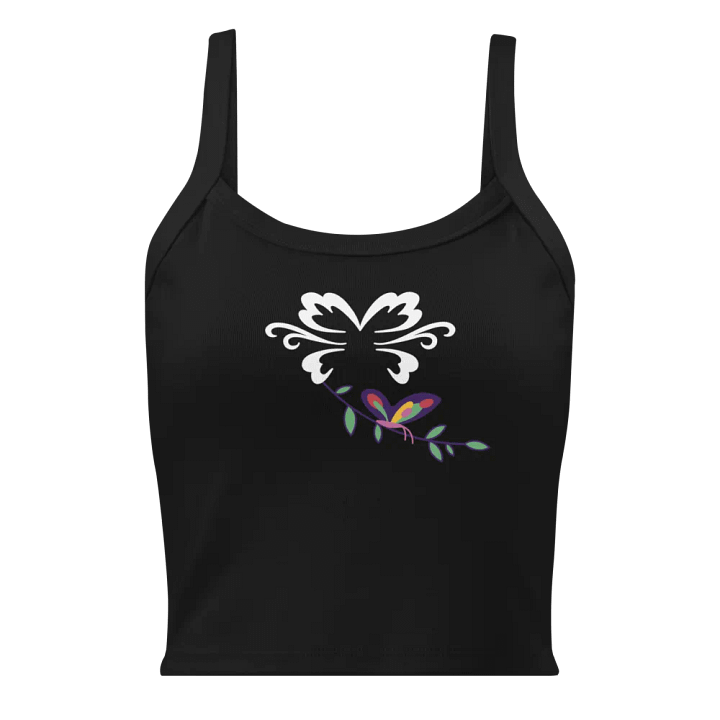 Butterfly Bliss Ribbed Tank - ONLY In Black product image (1)