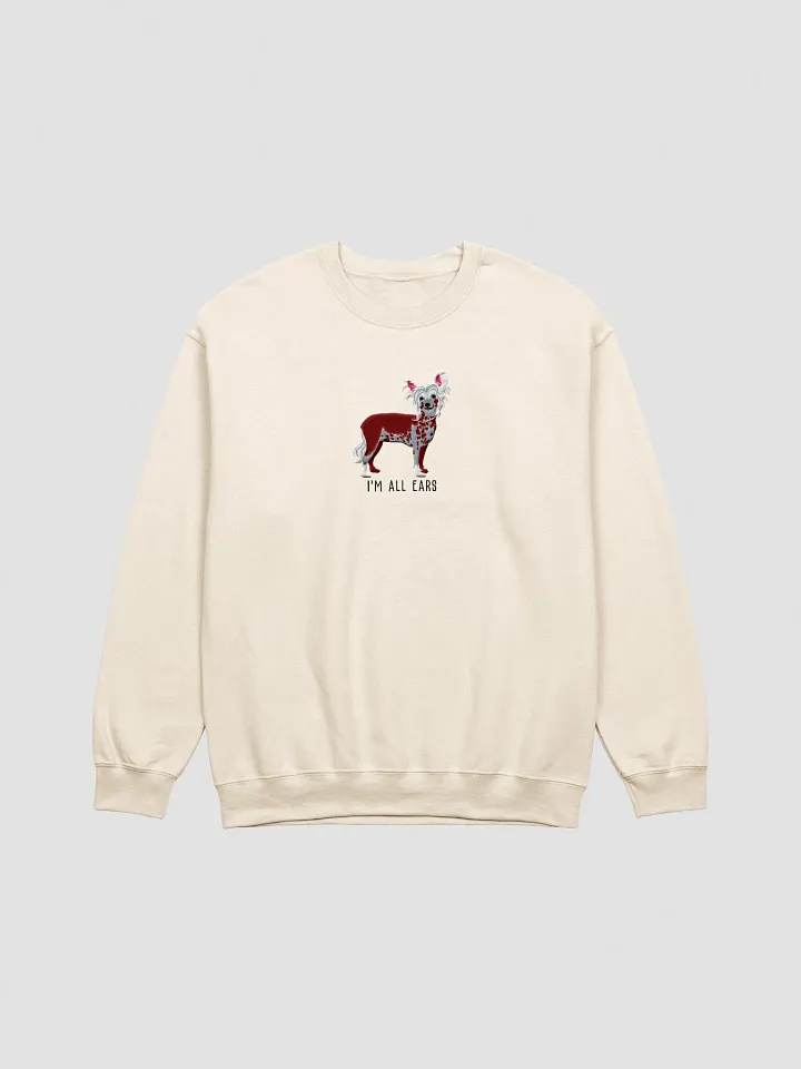 I'm All Ears Sweatshirt (Embroidered) of a Chinese Crested Dog(Chocolate) product image (13)