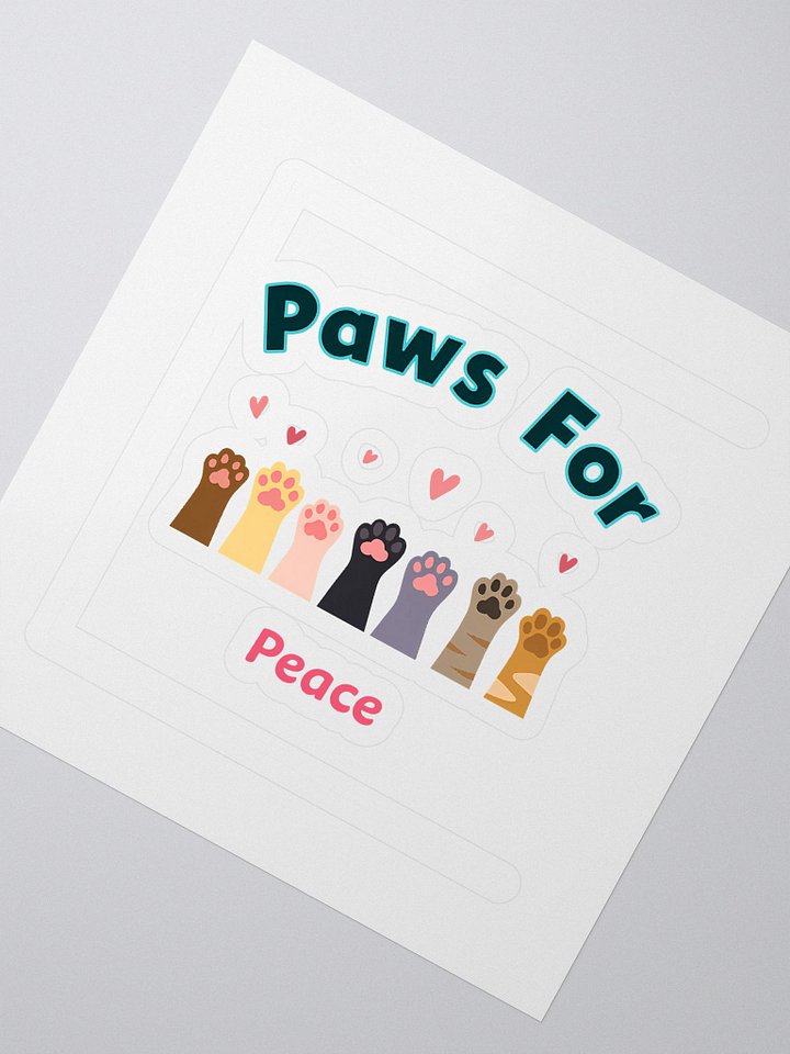 Paws For Peace Kiss Cut Stickers product image (2)