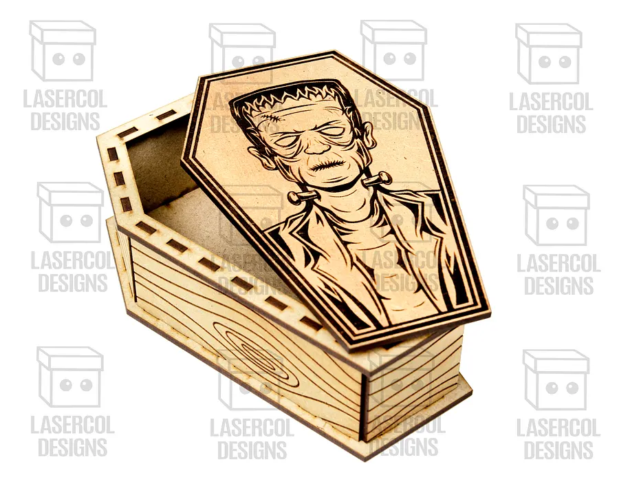 Halloween Coffin Boxes Bundle (Set 1-2-3-4) - (2 Sizes) - Laser Cut Files product image (2)