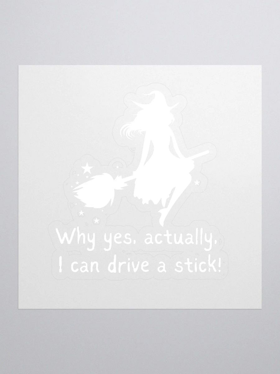 Halloween Sticker Witch Driving a Stick product image (1)