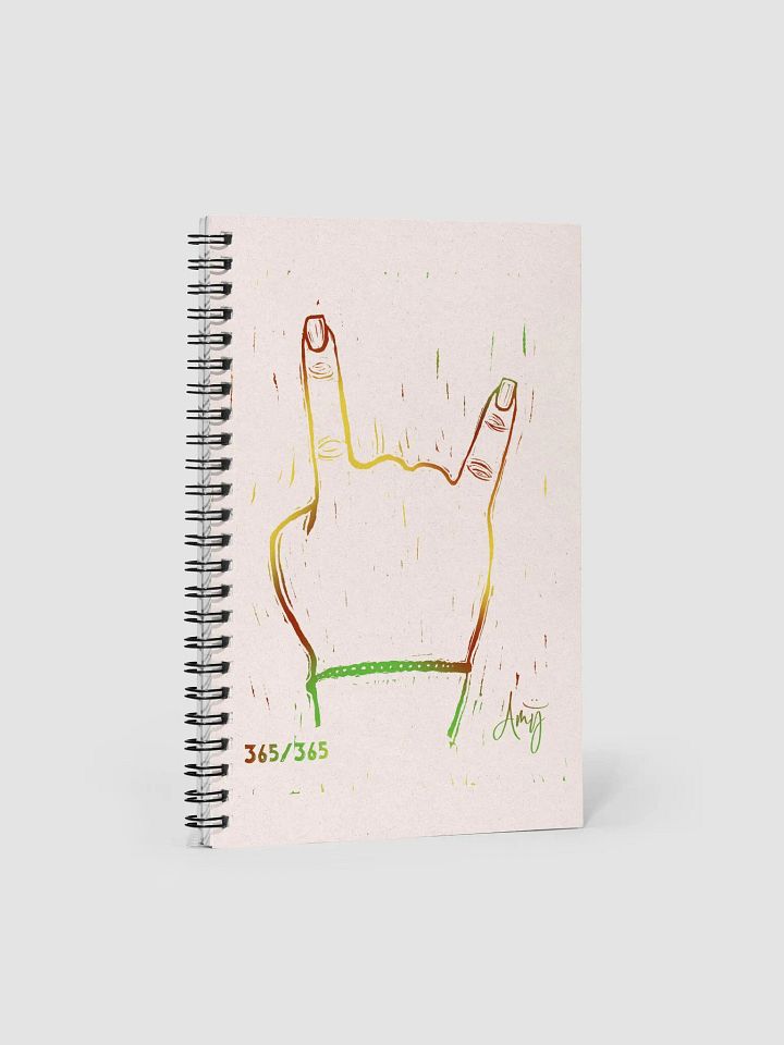 Linocut Rock On Notebook product image (1)