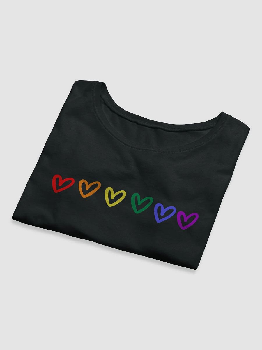 rainbow hearts fitted crop top! product image (8)