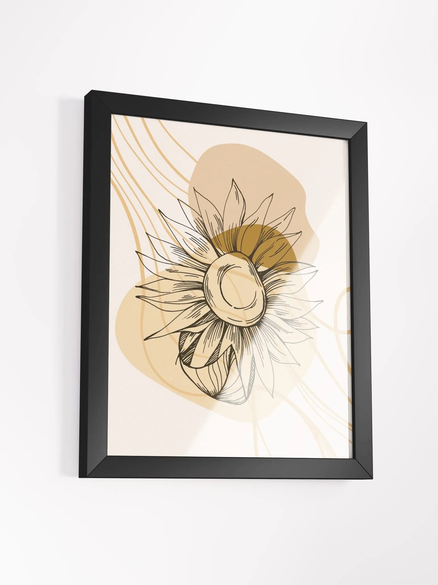 Sunflower Sketch Framed Art Print product image (47)