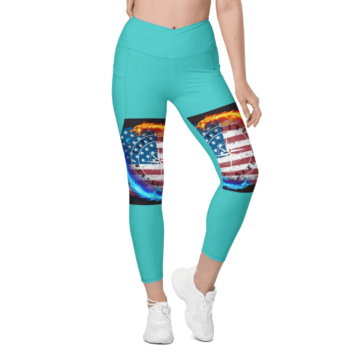 Leggings w pockets dark turquoise product image (1)